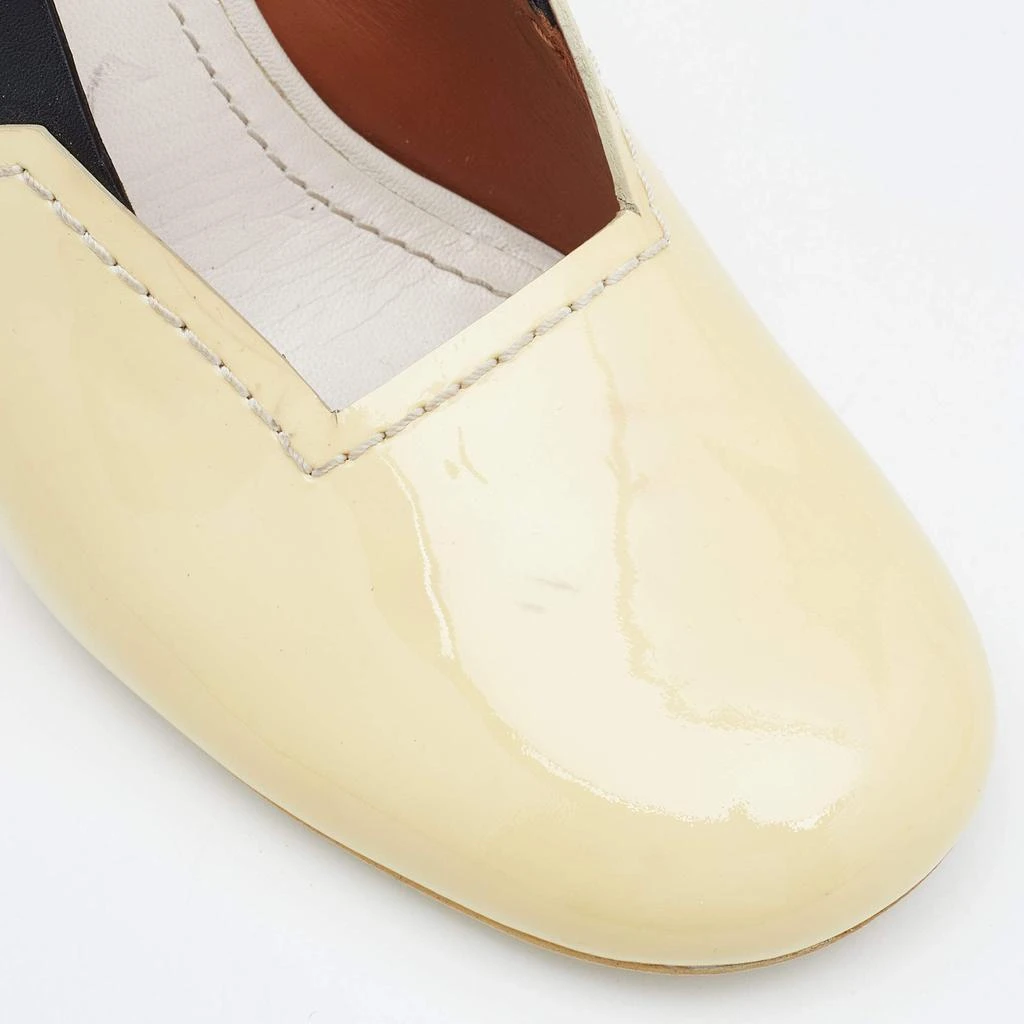 Celine Celine Cream/Black Patent And Leather Slingback Sandals Size 38 7