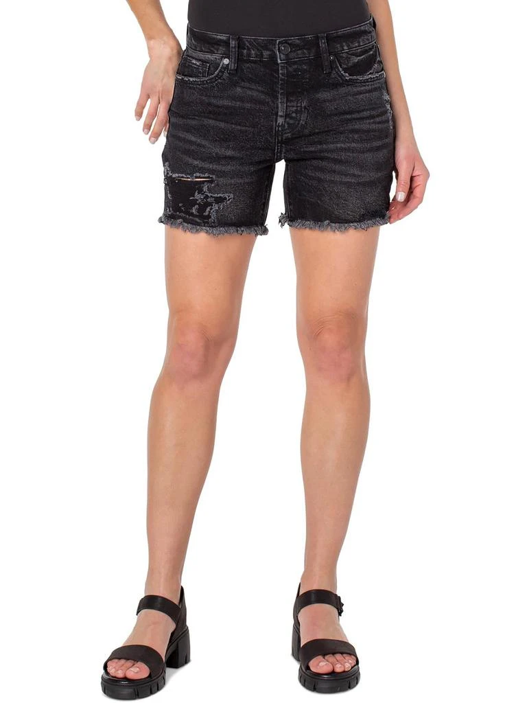 Almost Famous Earnest Womens Frayed Hem Short Cutoff Shorts 1