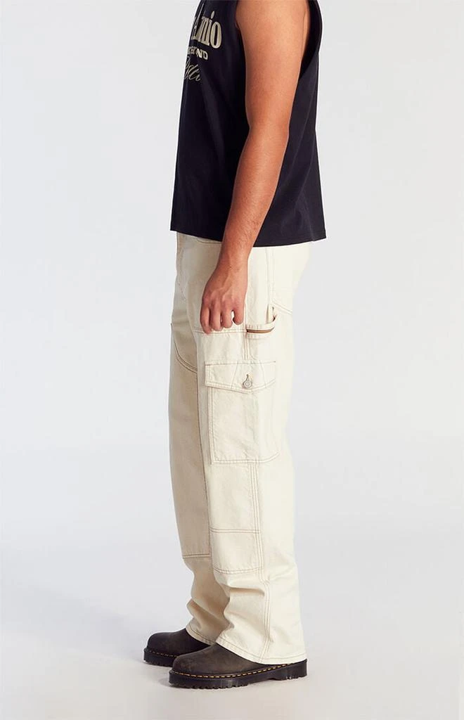PacSun Dylan Baggy Jeans Cowboy Cargo Cream 3