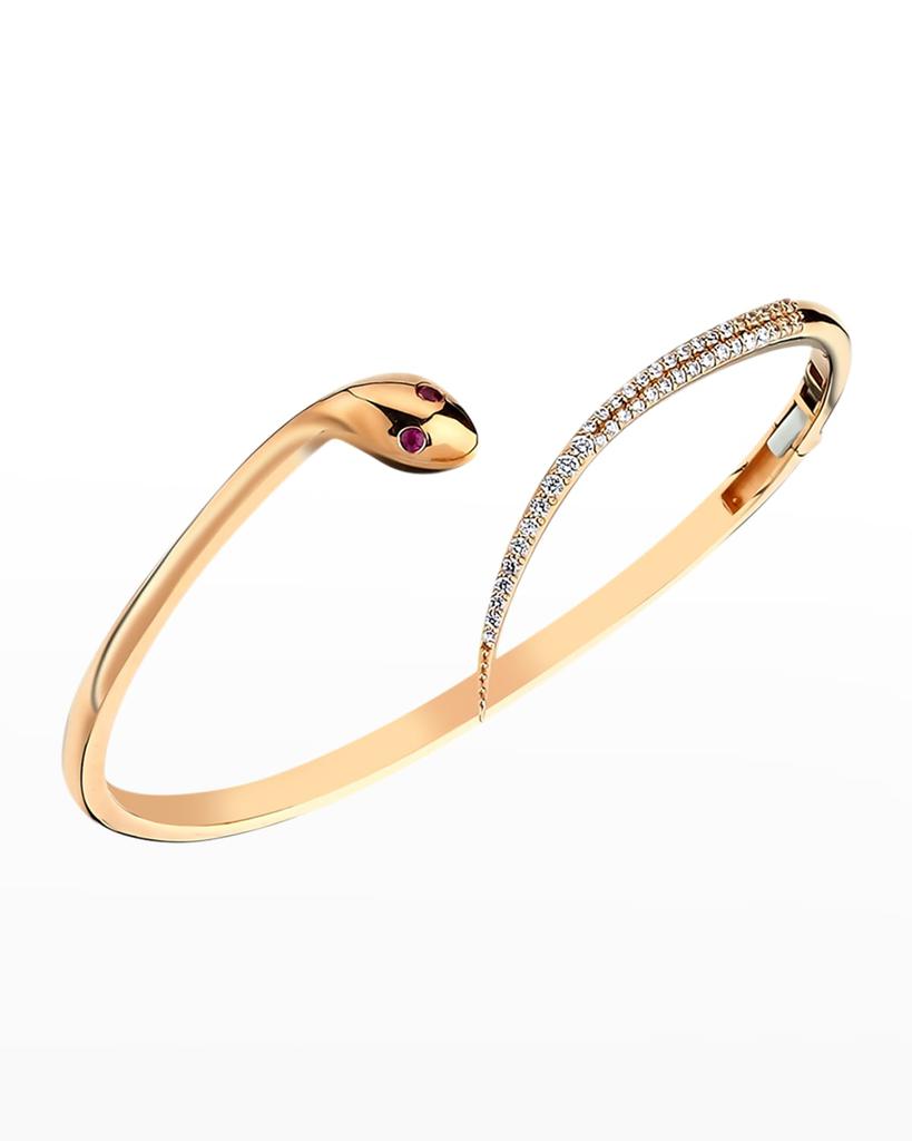 Bee Goddess Serpent Diamond and Ruby Bracelet