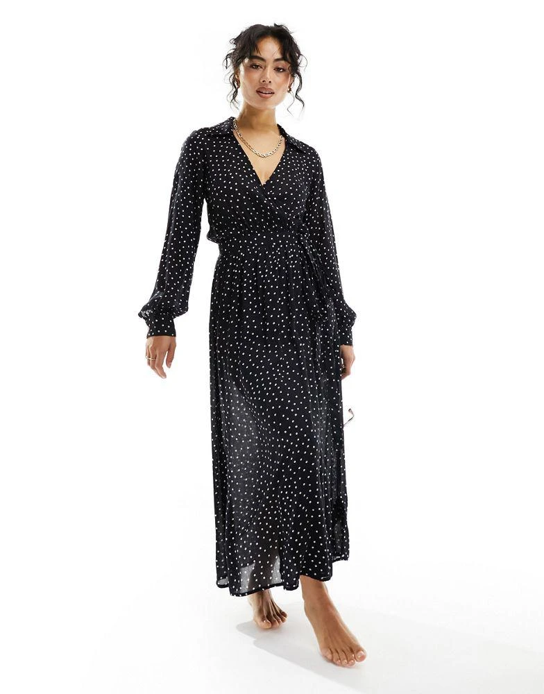Billabong Take The Power maxi beach wrap dress in black  On Sale Now with  Up to 60% Off | Discover Exclusive Deals & Savings at BeyondStyle   Authentic Billabong Home|women with