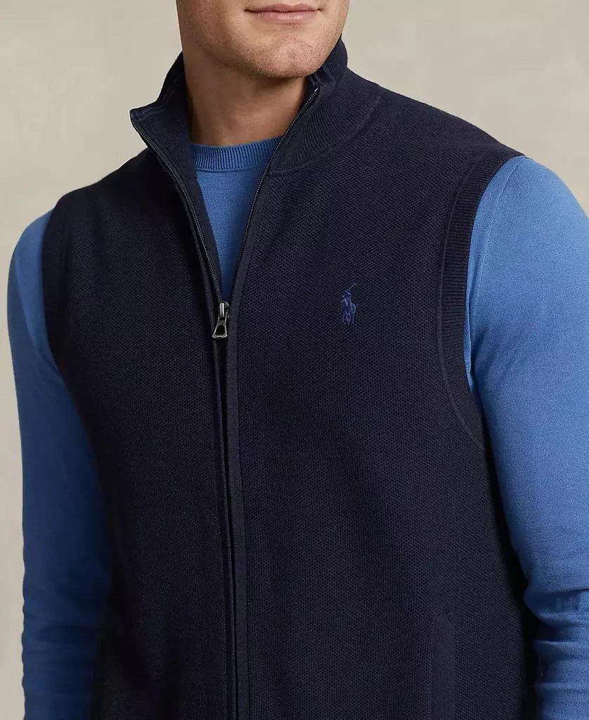 Ralph Lauren Men's Mesh-Knit Cotton Full-Zip Sweater Vest 3