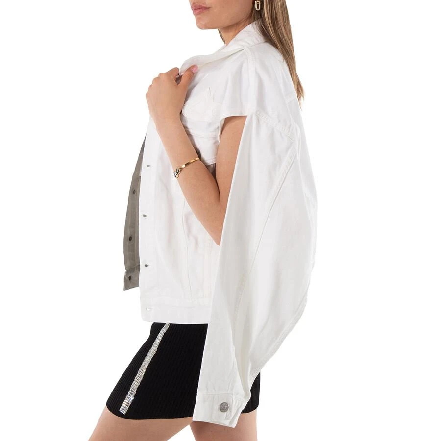 MM6 MM6 Ladies White Cut-out Detail Denim Jacket 3