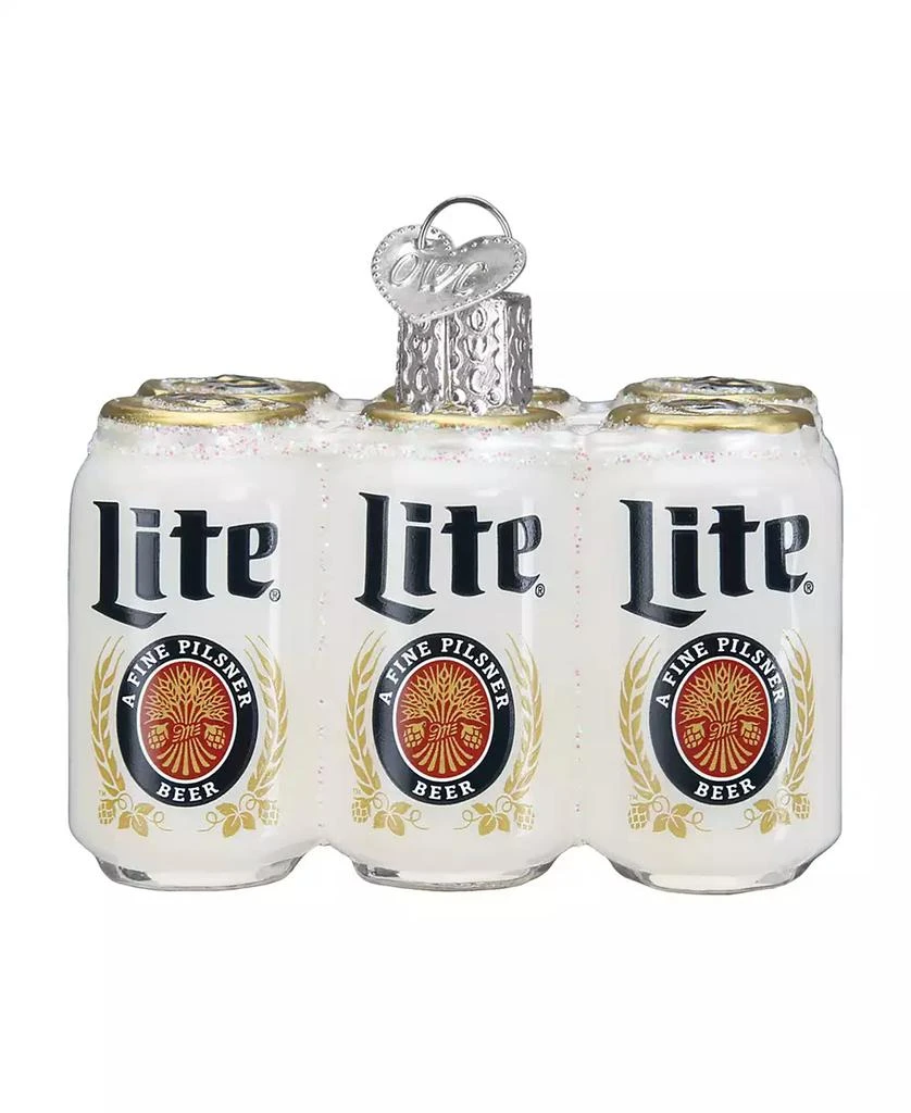 Old World Christmas 2.28" Adult Beverages Miller Lite Six Pack Beer Ornament