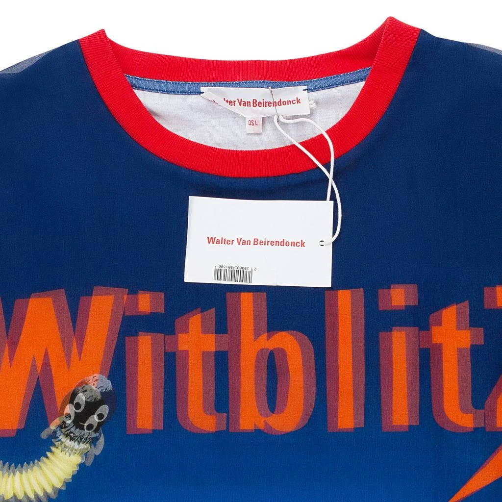 Walter Van Beirendonck W-FAMILY DOUBLE BLUE T-SHIRT 4