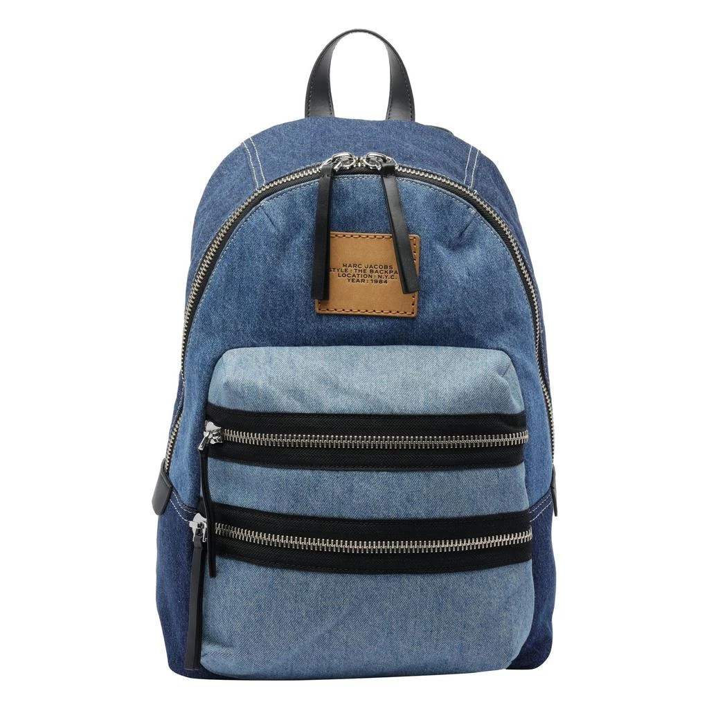 Shop Marc Jacobs The Biker Colorblock Denim Large Backpack  display picture 2