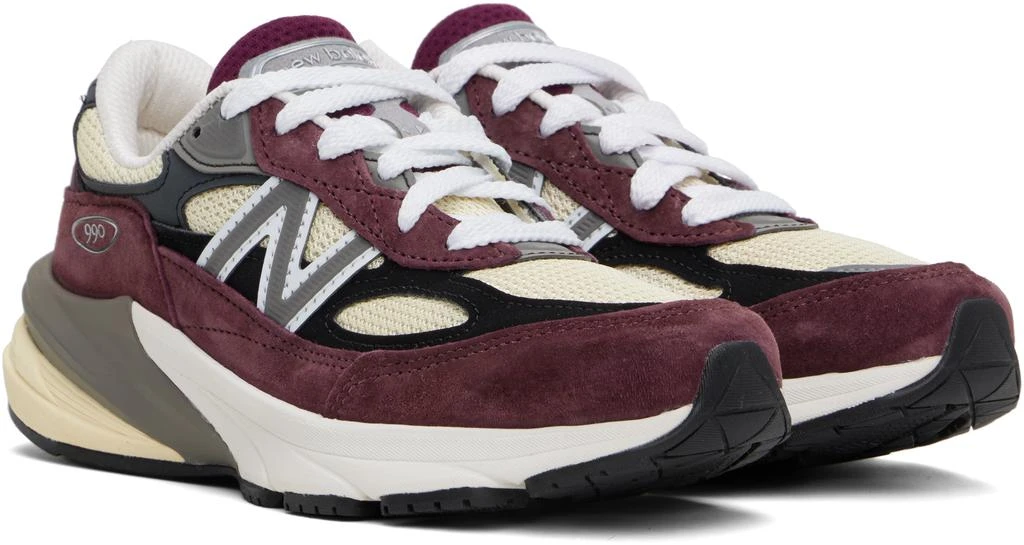 New Balance Burgundy & Beige 'Made in USA' 990v6 Sneakers 4