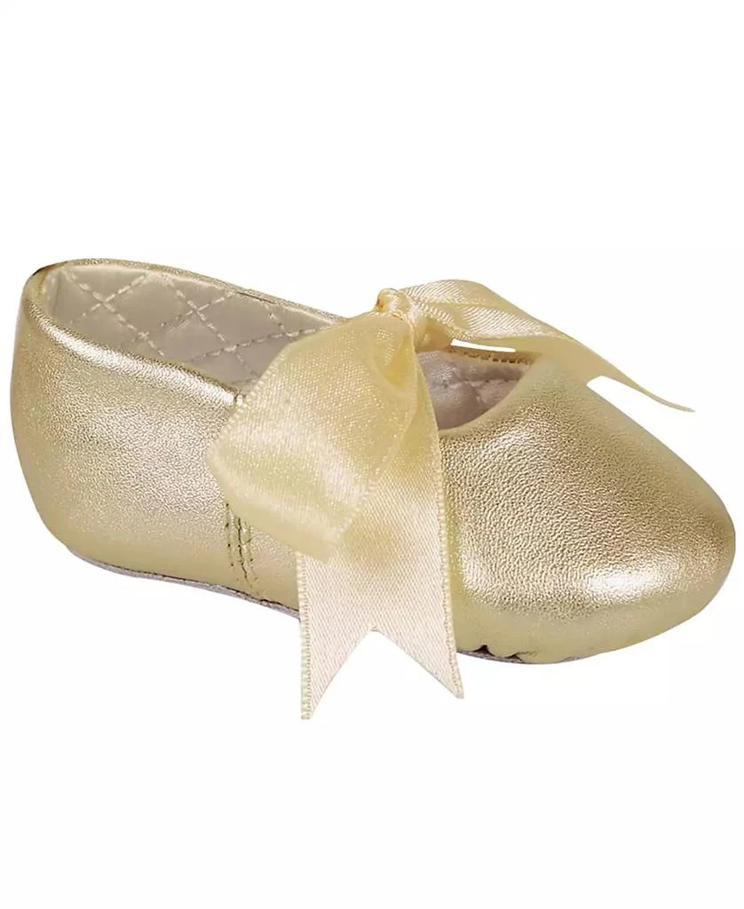 Baby Deer Baby Girl Lambskin Ballet with Ribbon Tie 1