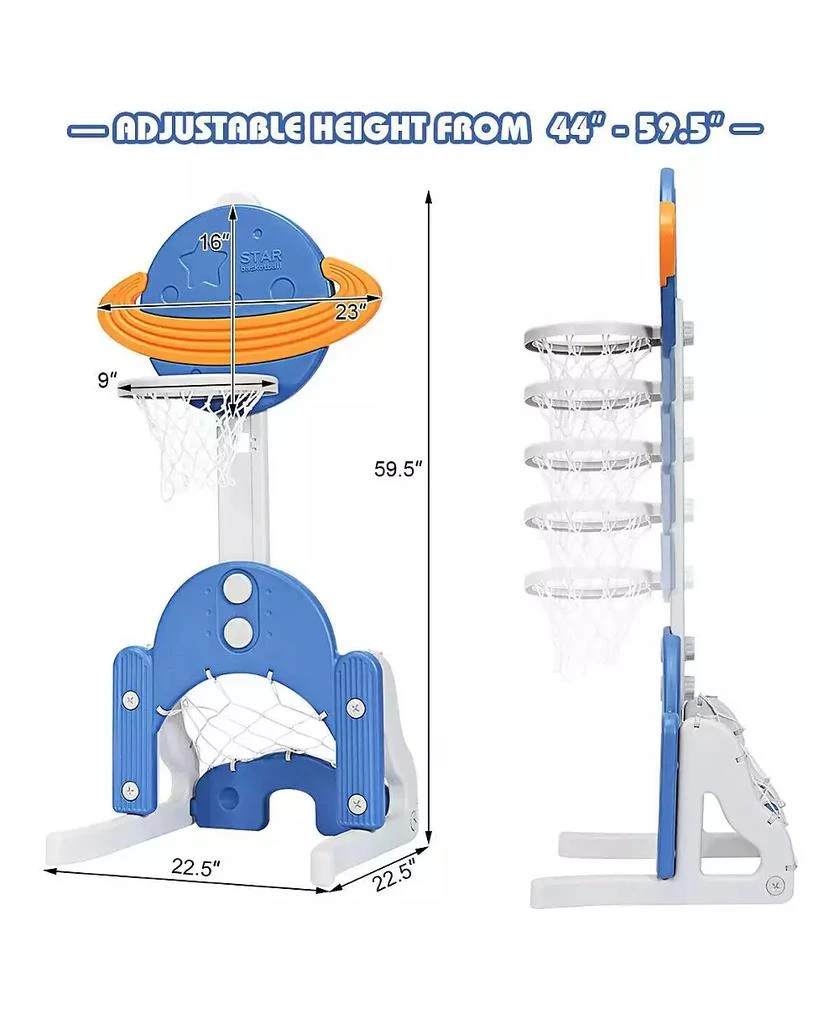 KUYOTQ 3 in 1 Kids Basketball Hoop Set with Balls 3
