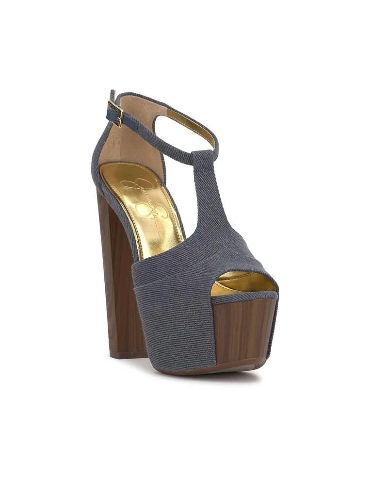 Jessica Simpson Sandali Piattaforma Dany-p Con Tacco A Blocco - Tomaia In Tweed, Punta Aperta