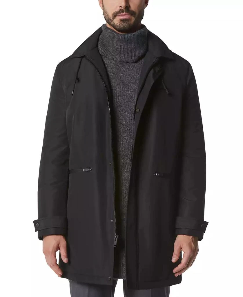 Marc New York by Andrew Marc Men's Merrimack City Rain Topper with Removable Hood 1
