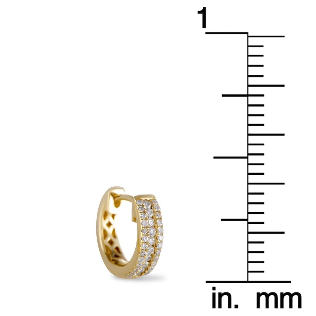 Non Branded 14K Yellow Gold 0.35 ct Diamond Small Hoop Huggies Earrings 4