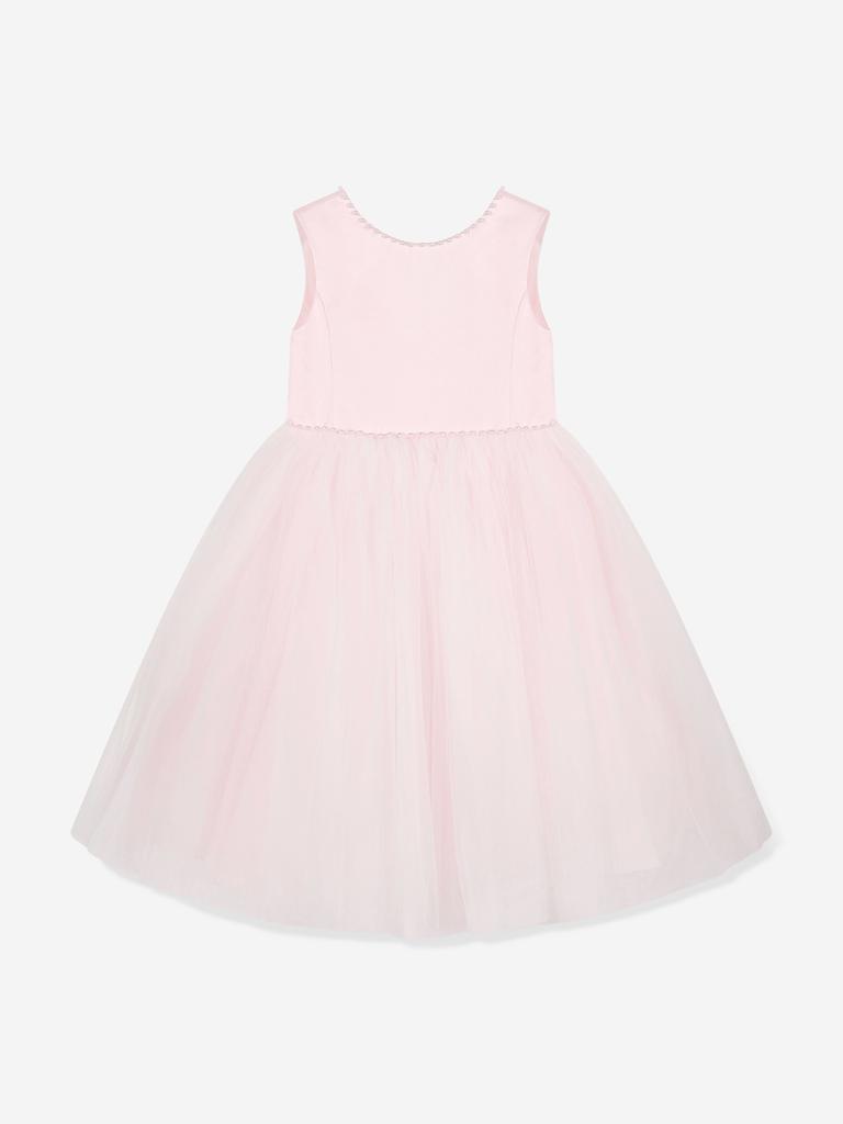 Sarah Louise Girls Ceremonial Ballerina Length Dress in Pink