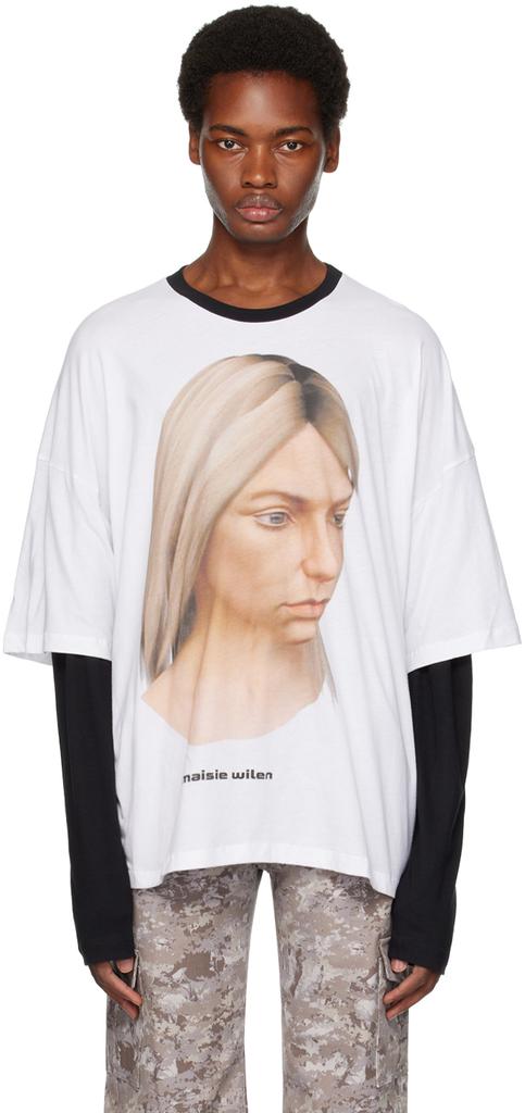 Maisie Wilen White & Black Nominee Long Sleeve T-Shirt
