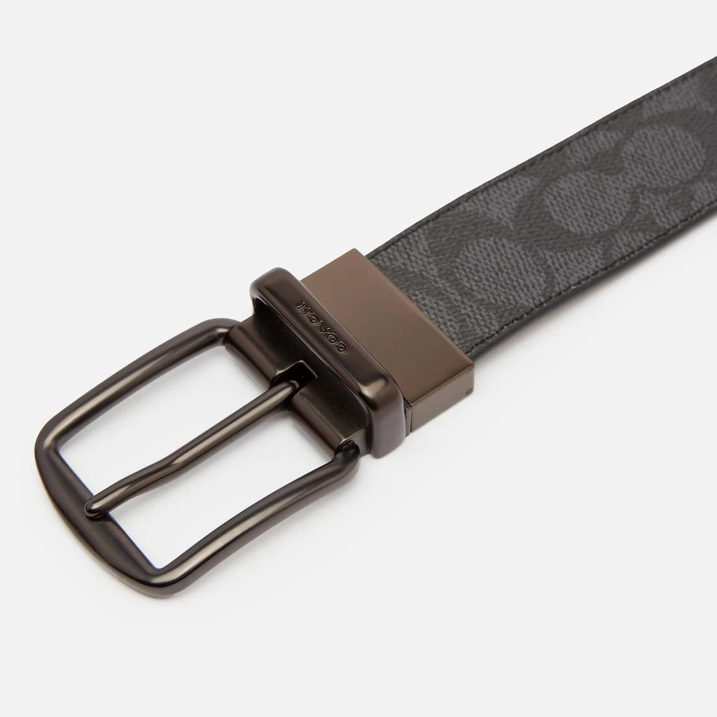 Coach Men's 38mm Cut-To-Size Harness Belt in Signature Canvas - Charcoal/Khaki 3
