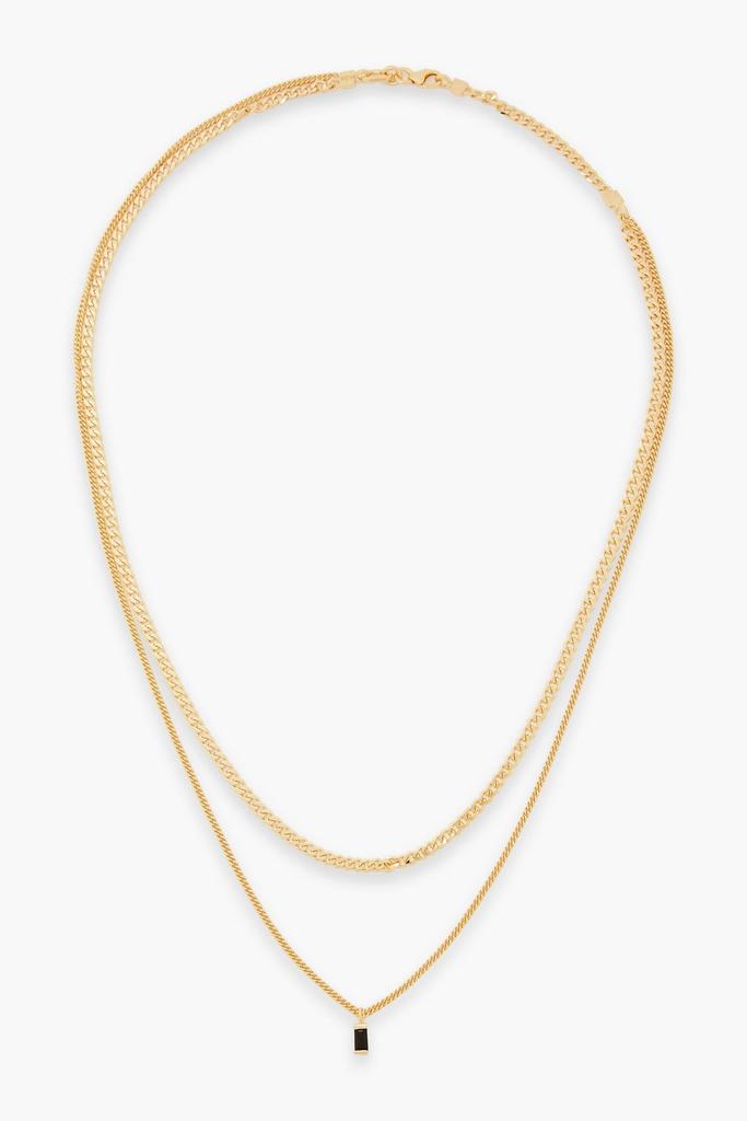 Cornelia Webb Gold-plated onyx necklace