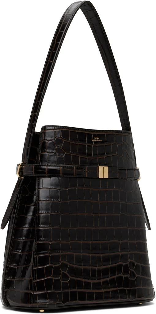 Totême Brown Belted Croco-Embossed Bucket Bag 2