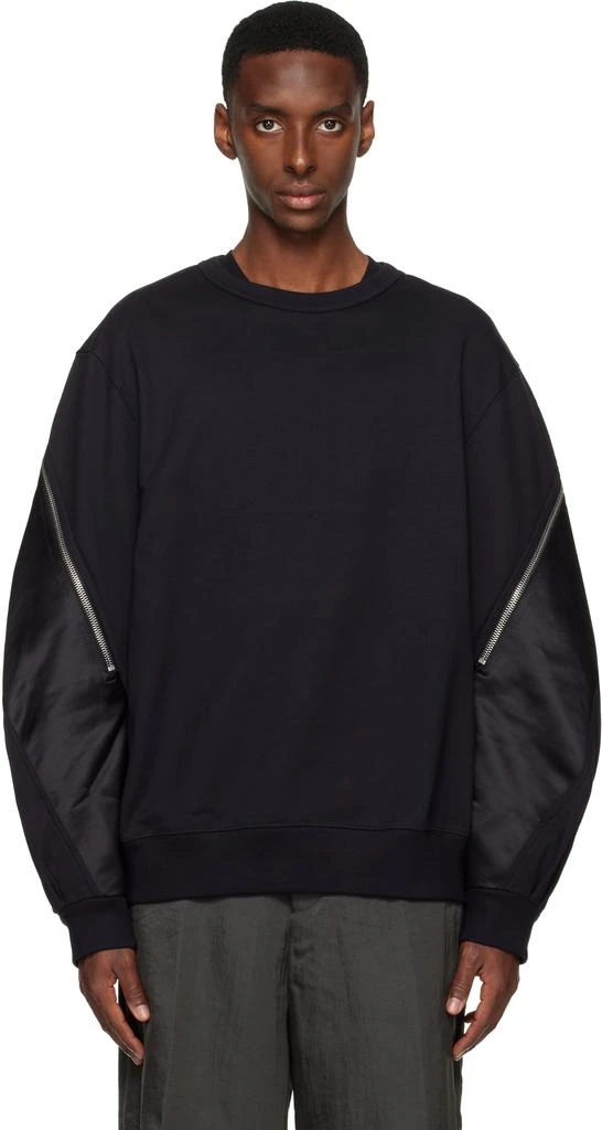 Dries Van Noten Navy Contrast Sweatshirt 1