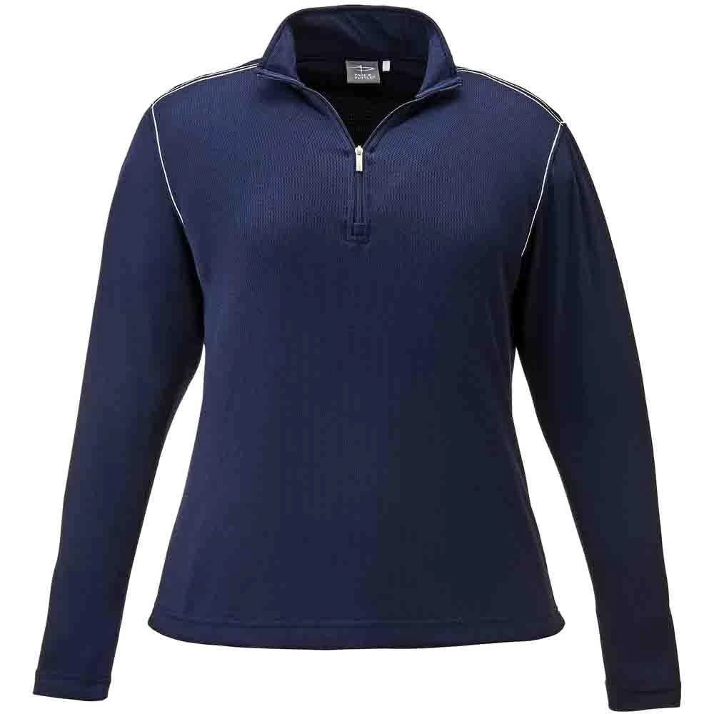 Page & Tuttle Contrast Stitch Quarter Zip Layering Pullover 1