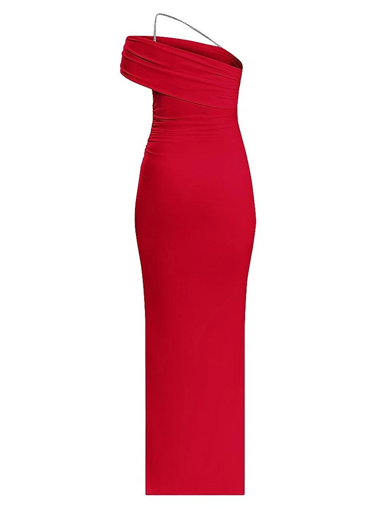 Herve Leger One-Shoulder Crystal-Trim Gown 3