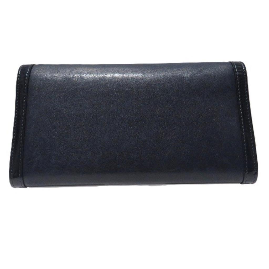 Chanel Navy Leather Coin Purse/Coin Case (Pre-Owned)