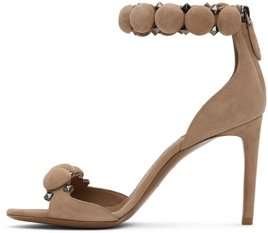 Alaïa Pink Suede Bombe Sandals 3