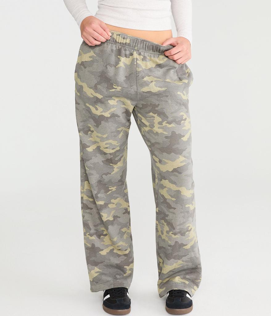 Aeropostale Cloud Soft Camo High-Rise Straight Leg Sweatpants
