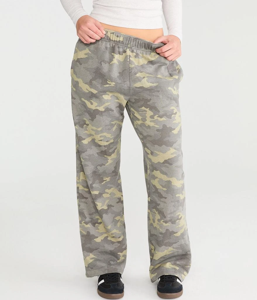 Aeropostale Cloud Soft Camo High-Rise Straight Leg Sweatpants 1