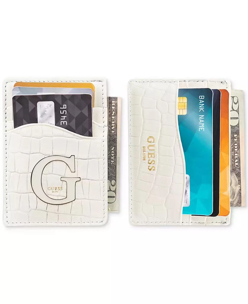 GUESS Men's Senda Croc-Embossed Leather RFID Card Case 7