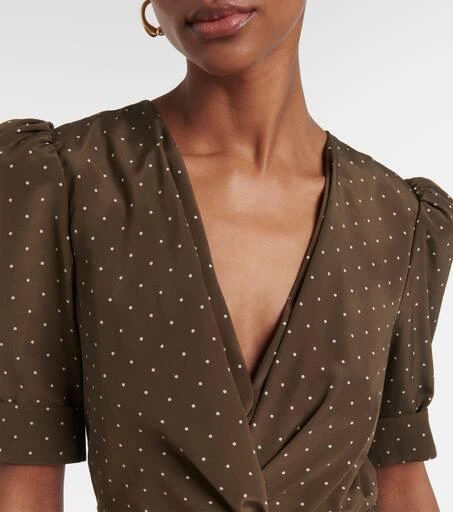 Alessandra Rich Polka-dot silk midi dress 4