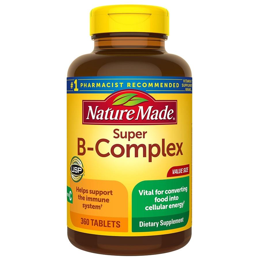 Nature Made Super B Complex with Vitamin C and Folic Acid Tablets