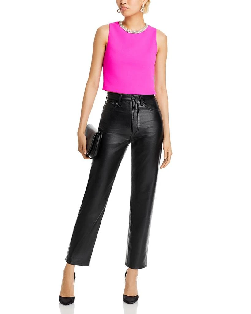 Generation Love Nia Rhinestone Collar Crepe Cropped Top 2