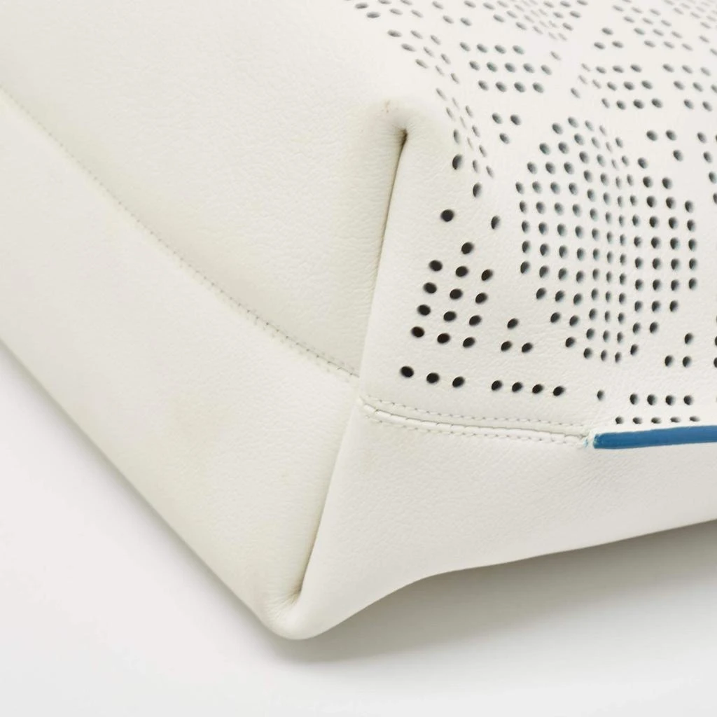 Dior Dior White Cannage Perforated Leather Dioriva Tote 12