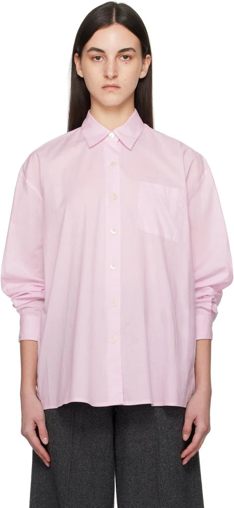 Nothing Written Pink Timon Striped Cotton Shirt 1