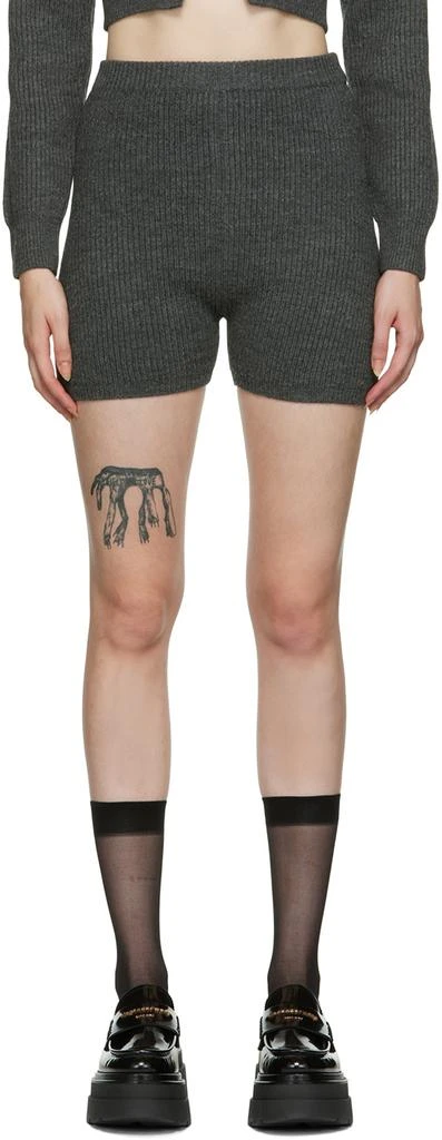 Alexander Wang Gray Wool Shorts 1