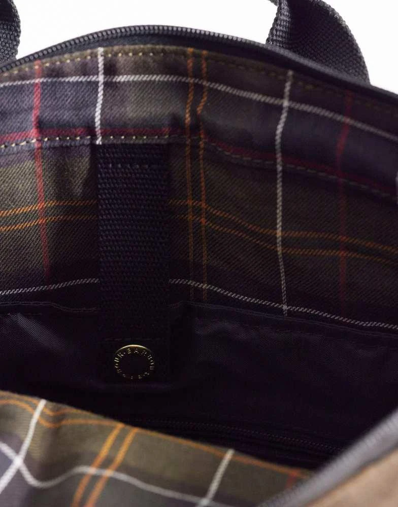 Barbour Barbour Field wax logo backpack in green 5