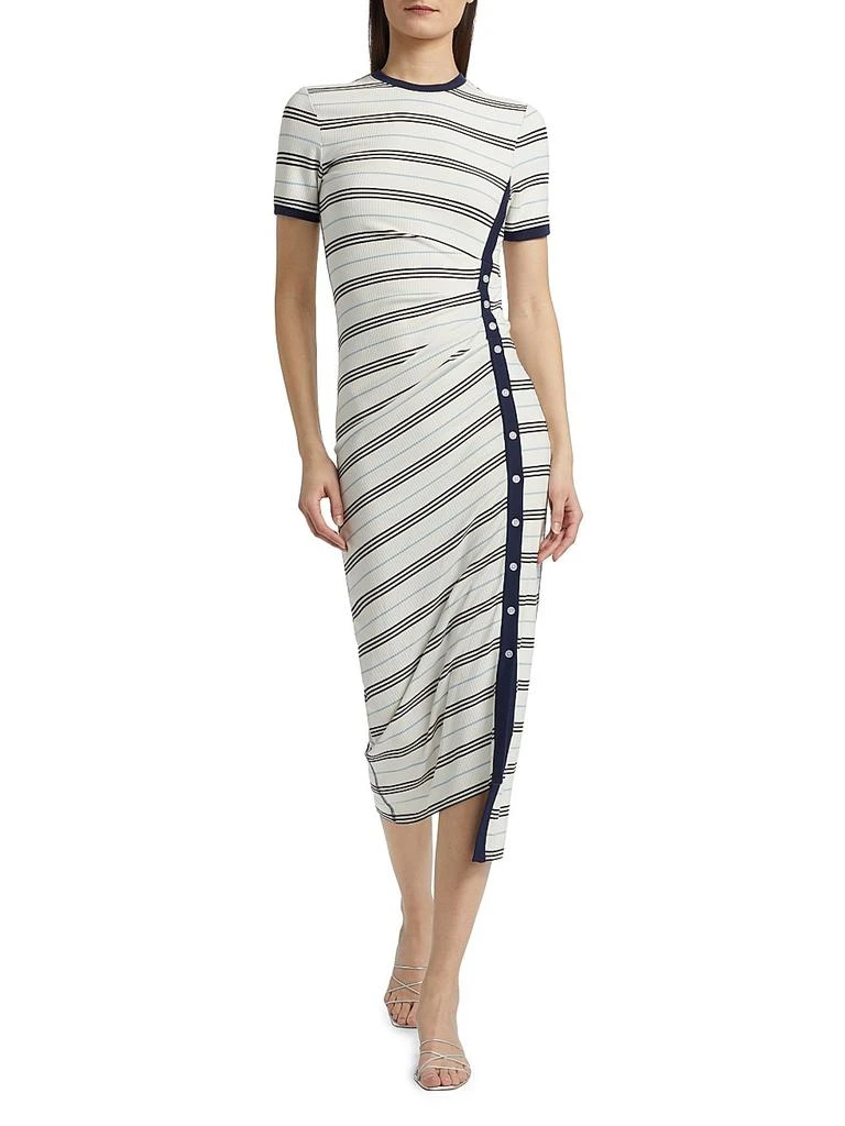 SIMKHAI Shanna Striped Midi-Dress 2