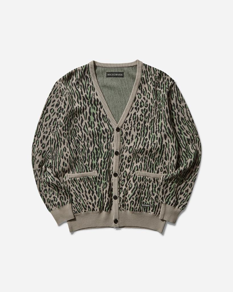 Wacko Maria Leopard Jacquard Cardigan Wacko Maria Men's Leopard