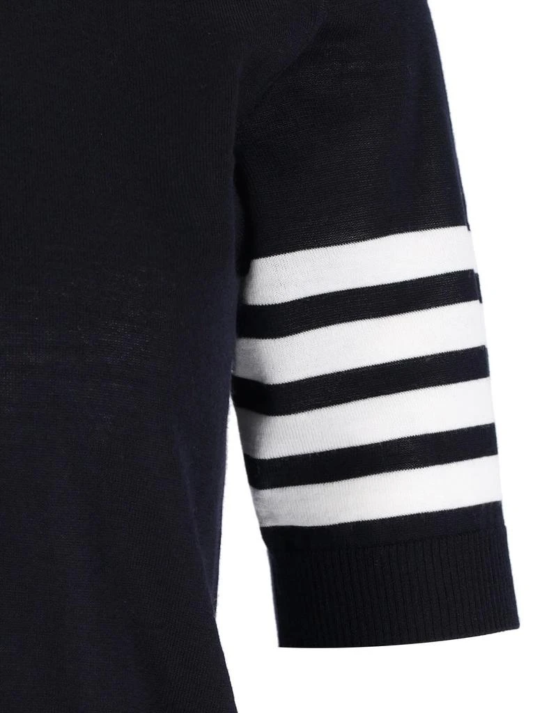 Thom Browne Thom Browne 4 Bar Sheer Sleeved Fine-Knitted T-Shirt 5