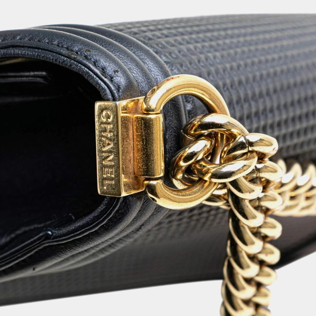 Chanel Chanel Navy Red Leather Coco Mark Boy Chain Shoulder Bag 9