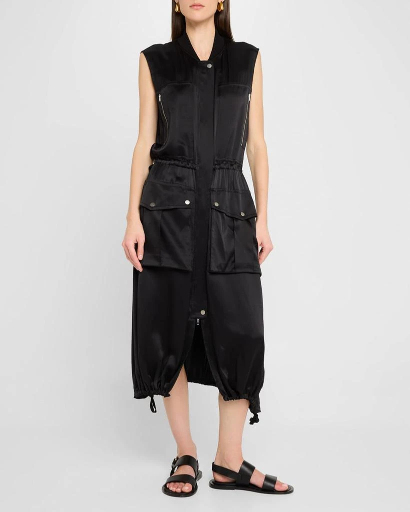 CO Sleeveless Silk Midi Cargo Dress 2