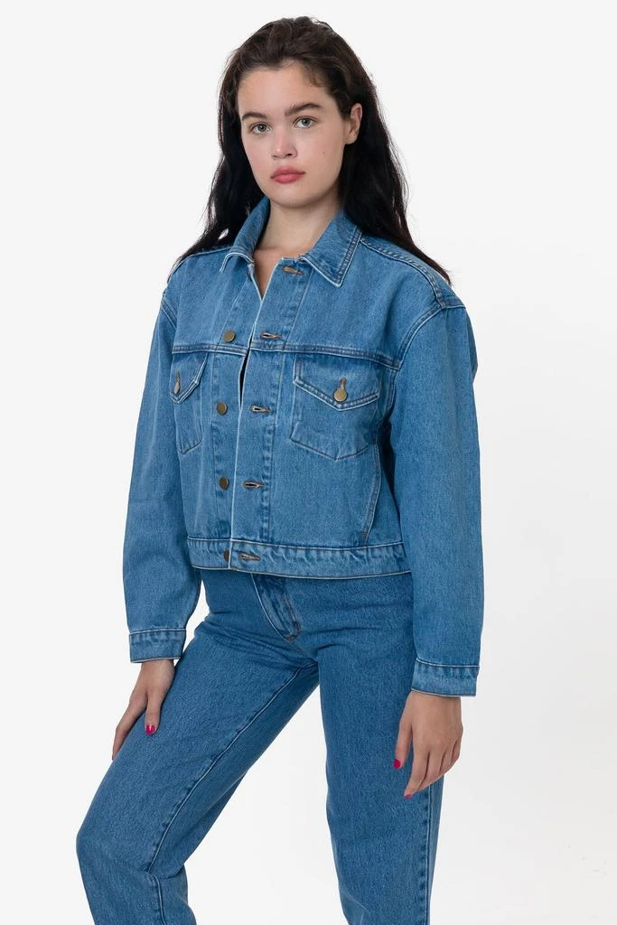 Los Angeles Apparel RDNW03 - Denim Cropped Jacket 6