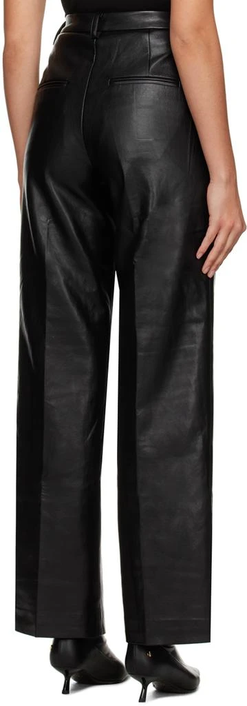 ANINE BING Black Carmen Faux-Leather Pants 3