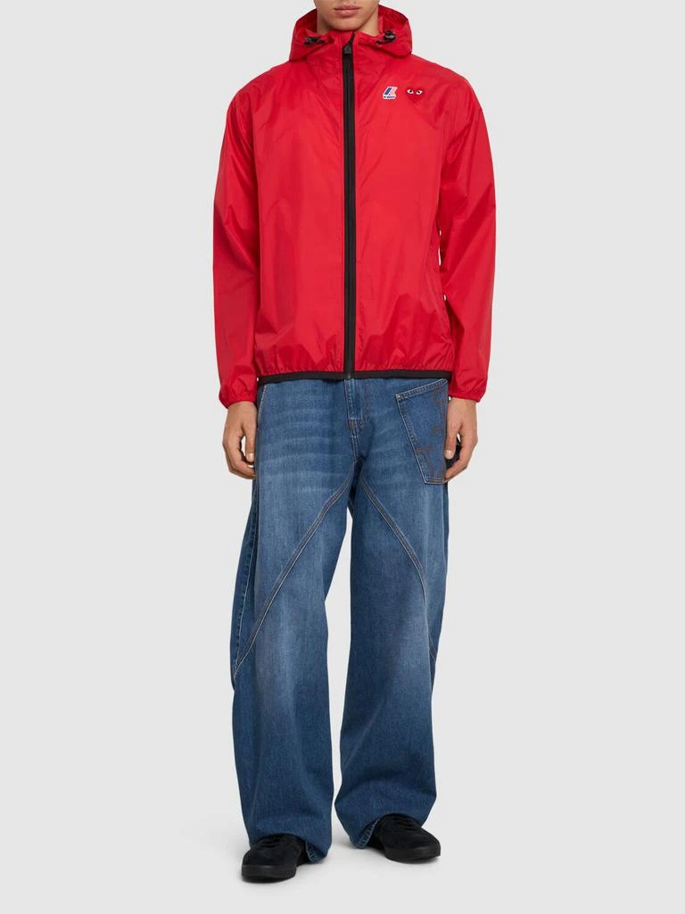 Comme des Garcons K-way Cdg Play Logo Nylon Zip Jacket 1