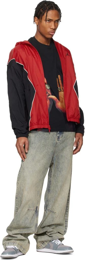 Jordan Red & Black Jordan Brooklyn Hooded Draft Jacket 4