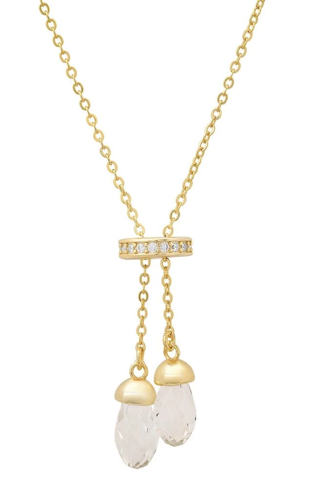 Queen Jewels Sterling Silver Adjustable Drop Necklace