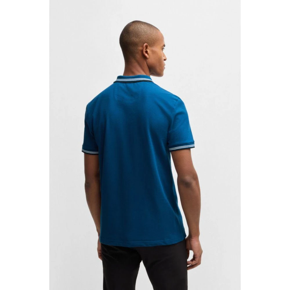 Hugo Boss Stretch-cotton slim-fit polo shirt with branding 4