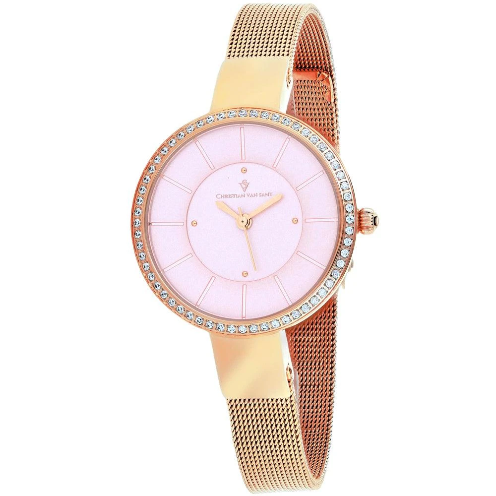 Christian Van Sant Women
s Reign Pink Round 32mm