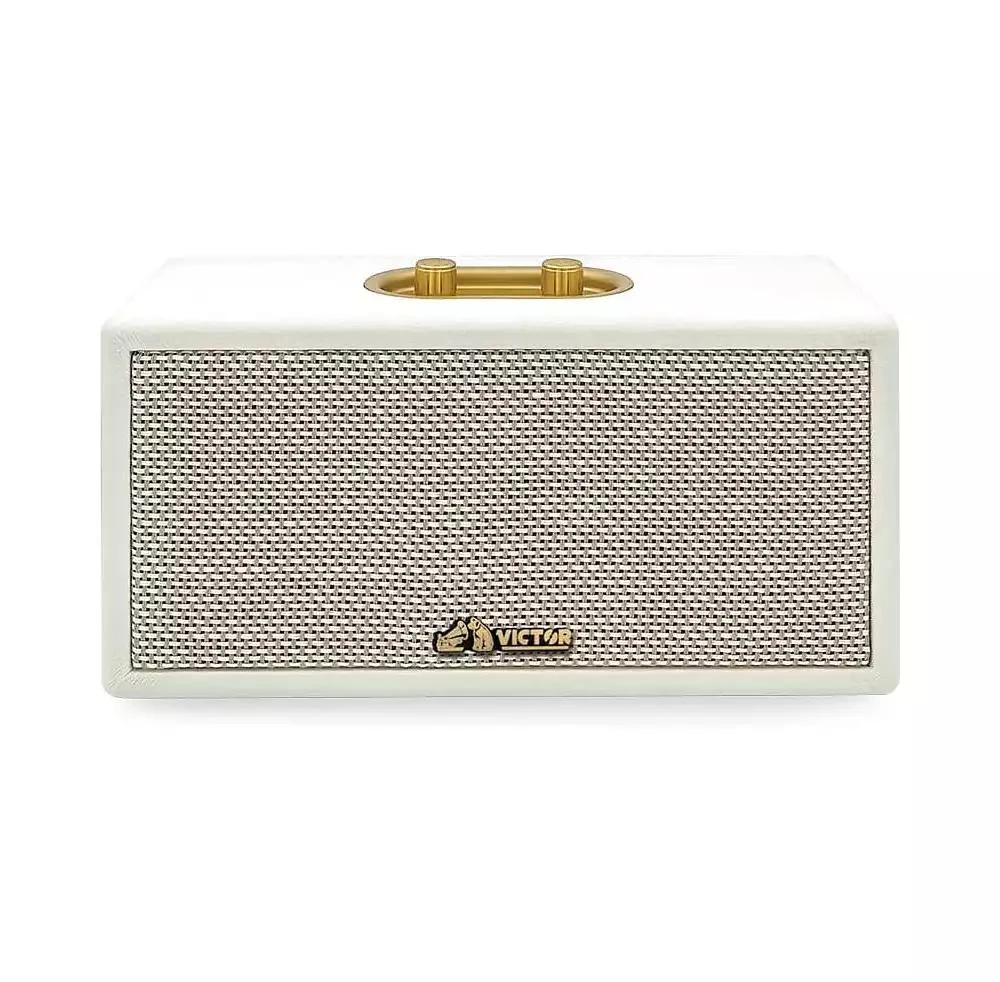 Victor VAS-3003 Portable Bluetooth Speaker with Radio and USB Reader - Cream