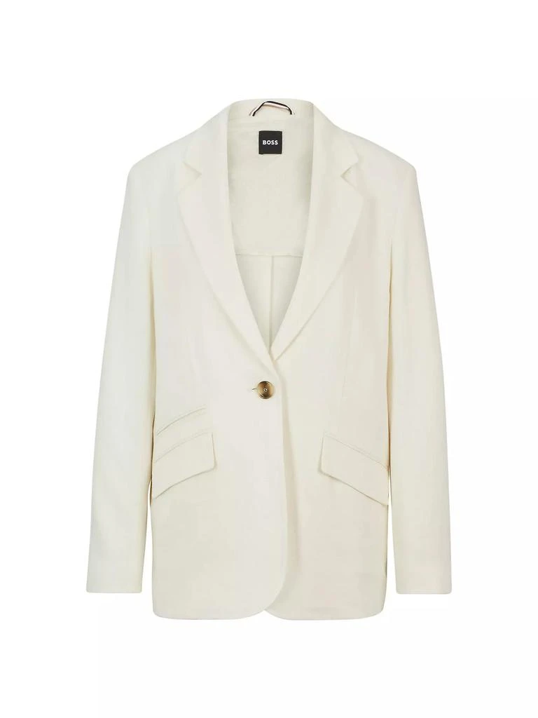 Hugo Boss Relaxed-Fit Jacket in Linen-Blend Twill 2